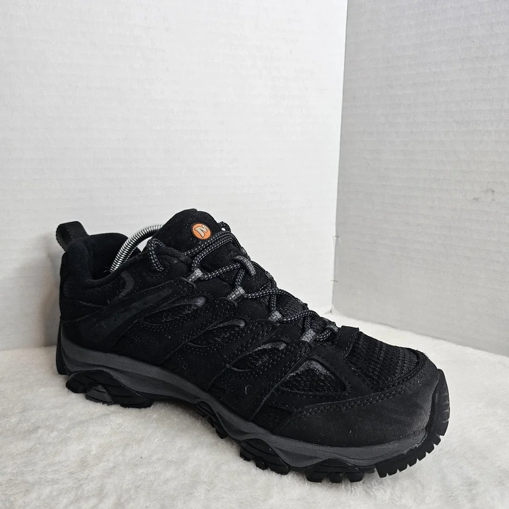 Merrell Moab 3 Black Night Leather Mesh Trail Hiking J035875 Men's Size 9 Wide